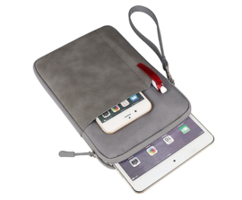 Opberg-Bescherm Hoes Etui Pouch Sleeve voor iPad  -   Donker - Grijs