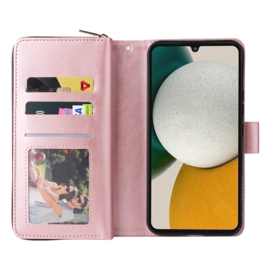 BookCover - 9 Cards - Wallet Etui Hoes voor Samsung Galaxy A34 - 5G   -  Roze