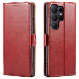 Luxe BoekCover Etui Hoes  voor Samsung Galaxy S26 ULTRA  -  Rood