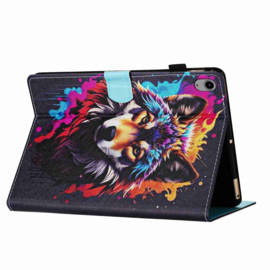 Bescherm-Etui Map Cover voor  Apple iPad 10 - 11 -  A16 - 10.9  -  Wolf