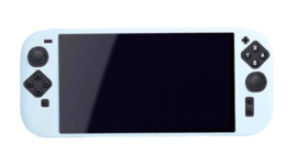 Silicone Bescherm/Grip  Hoes Skin + Screenprotector  voor Nintendo Switch 2  -  Licht-Blauw