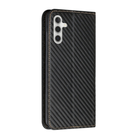 Luxe BookCover Hoes Etui voor Samsung Galaxy A34  -  Zwart-Carbon