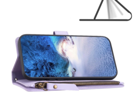 9 Pas - Portemonnee Etui Hoes voor Samsung Galaxy A24   - Lila