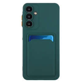 TPU Bescherm-Hoes Skin Cover met Pas-vak voor Samsung Galaxy S26 -  Groen