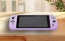 Silicone Bescherm/Grip  Hoes Skin + Screenprotector  voor Nintendo Switch 2  -  Licht-Blauw