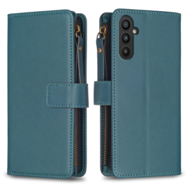 9 Pas - Portemonnee Etui Hoes voor Samsung Galaxy A34   -  Groen