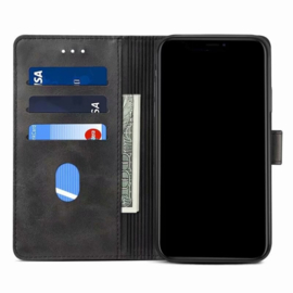 PU BookCover Hoes Etui voor Samsung Galaxy A52    Zwart