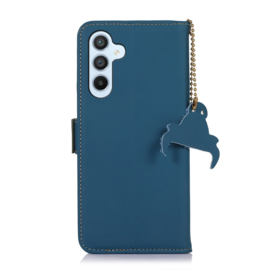 Lederen BoekCover Etui Hoes voor Samsung Galaxy A36  -  A56   -  Blauw