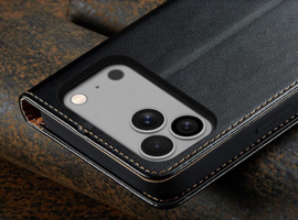 Luxe BookCover Hoes Etui voor Apple iPhone 17 Pro Max   -   Zwart