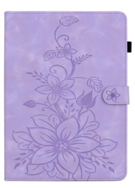 Bescherm-Etui Hoes Map voor Samsung Galaxy Tab S11 - 11"- Lelie - Paars