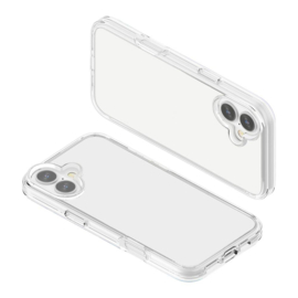 Transparant Hard-Cover Bescherm-Hoes + Screenprotector voor Apple iPhone 17