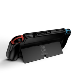 TPU - Grip Bescherm Hoes Cover voor Nintendo Switch  OLED - Zwart