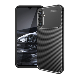 Samsung Galaxy A14  - Carbon TPU Bescherm-Hoes Skin - Zwart