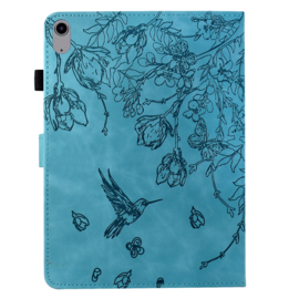 Bescherm-Etui Map Cover voor  Apple iPad 10 - 11 -  A16 - 10.9  -  Kolibrie  - Turquoise  - A2696