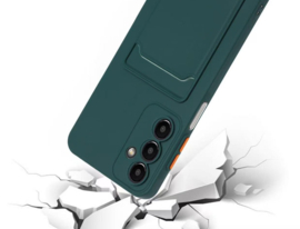 TPU Bescherm-Hoes Skin Cover met Pas-vak voor Samsung Galaxy S26 -  Groen