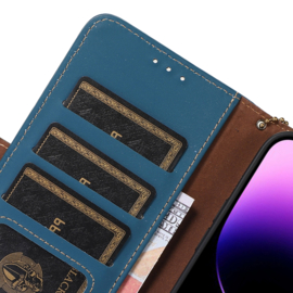 Lederen BoekCover Etui Hoes voor Samsung Galaxy A36  -  A56   -  Blauw