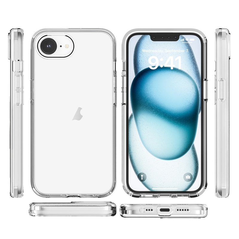 Transparant Hard-Cover Bescherm-Hoes + Screenprotector voor iPhone 16e