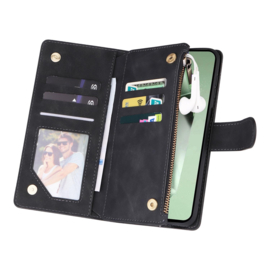 Boek-Cover Portemonnee Etui Hoes voor Samsung Galaxy S25 FE -     Zwart