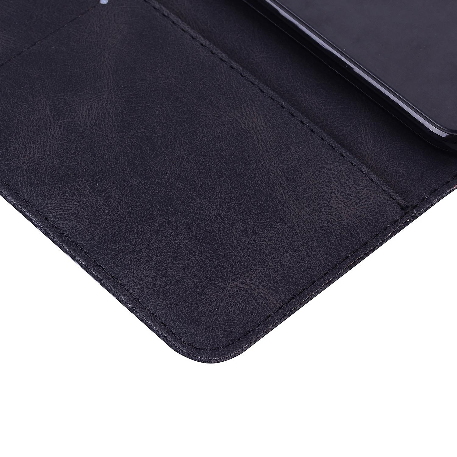 BoekCover Etui Hoes voor Samsung Galaxy A36 - A56  -  Zwart   -  Vlinder  - Reliëf