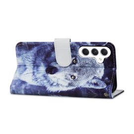 BookCover Hoes Etui voor Samsung Galaxy A35  -  Wolf