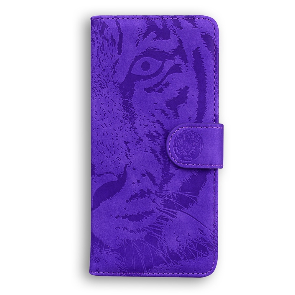 BoekCover Etui Hoes voor Samsung Galaxy A36 - A56  -  Paars  -  Tijger in Reliëf