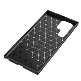 Samsung Galaxy S22 Ultra   - Carbon TPU Bescherm-Hoes Skin - Zwart