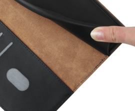 Lederen BoekCover Hoes Etui voor Samsung Galaxy S24 - S25  -  Zwart