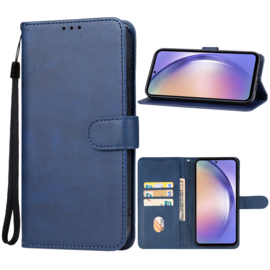Boek Bescherm-Etui Hoes voor Samsung Galaxy A55  -  Blauw