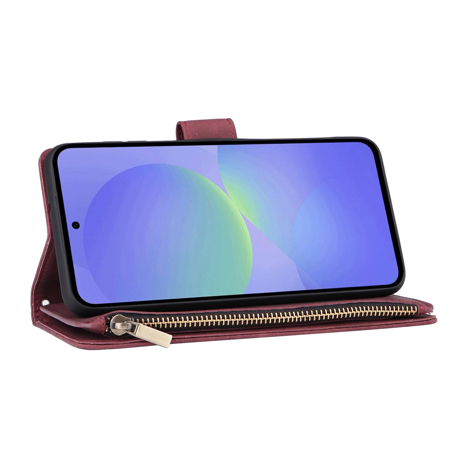 Boek-Cover Portemonne Etui Hoes voor Samsung Galaxy A36  -  A56    Bordeaux-Rood