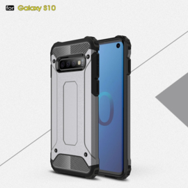 Samsung Galaxy S10 - Hybrid  Armor-Case Bescherm-Cover Hoes -  Grijs