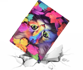 Slim Bescherm-Etui Map voor iPad Pro 11 - 2024  - Kat - Rainbow