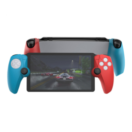 Silicone Hoes / Skin Set voor Playstation 5 Portal Remote Player   -  Blauw - Rood