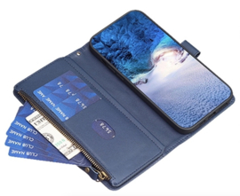 9 Pas - Portemonnee Etui Hoes voor Samsung Galaxy A14   -   Blauw