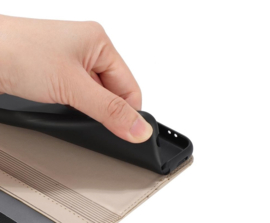 BookCover Hoes Etui voor Samsung Galaxy A57  -  Beige  - Katten op Muurtje - Reliëf