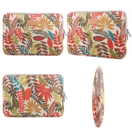 Bescherm-Opberg Hoes Pouch Sleeve voor iPad   - iPad Air -  Leaves