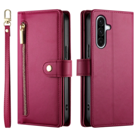 Luxe Portemonnee - Etui  Hoes Tas voor Samsung Galaxy A36  -  A56   - Met Schouder - Draagkoord -  Rood