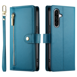 Luxe Portemonnee - Etui  Hoes Tas voor Samsung Galaxy A36  -  A56   - Met Schouder - Draagkoord -  Blauw