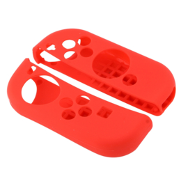 Silicone Hoes / Skin voor Nintendo Switch Joy-Con Controllers   Rood