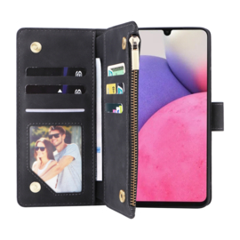 BookCover Wallet Etui voor Samsung Galaxy A33 5G Zwart