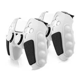 Grip Silicone Hoes / Skin voor Playstation 5 PS5 DualSense Controller  -  Wit  -   V3