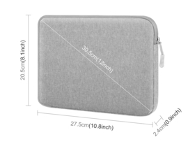 Bescherm-Opberg Hoes Pouch Sleeve voor iPad 10.2 - iPad Air    Grijs