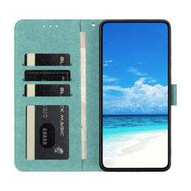 BoekCover Hoes Etui voor Samsung Galaxy A37 - A36 - A56  -  Vlinders -  Groen - V1*