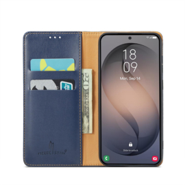 Luxe BoekCover Etui Hoes  voor Samsung Galaxy S26   -  Blauw