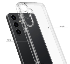 TPU-Crystal Bescherm-Hoes Cover Skin voor Samsung A55    Transparant