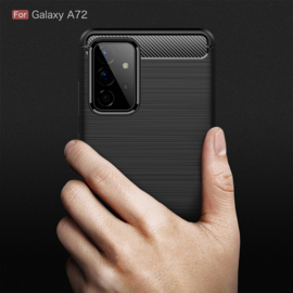 Flex Armor TPU Bescherm-Hoes Skin voor Samsung Galaxy A72   Zwart