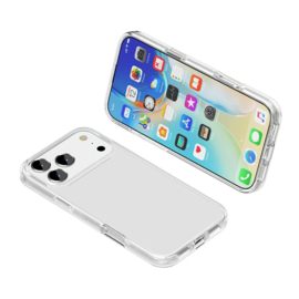 Transparant Hard-Cover Bescherm-Hoes + Screenprotector voor Apple iPhone 17 PRO MAX