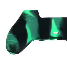Silicone Hoes / Skin voor Playstation 5 - PS5 Controller   Groen Zwart