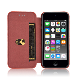 Slim Carbon  Cover Hoes Etui voor iPod Touch   -  Bruin