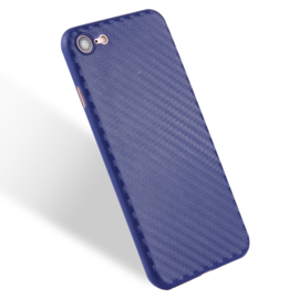 Ultra Thin Bescherm-Hoes Skin  voor iPhone 7 of 8 - Carbon Blauw