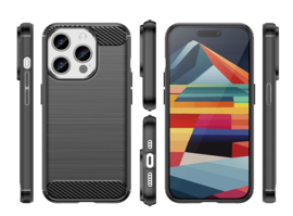 TPU  Bescherm-Hoes Cover Skin voor iPhone 15 PRO      Zwart